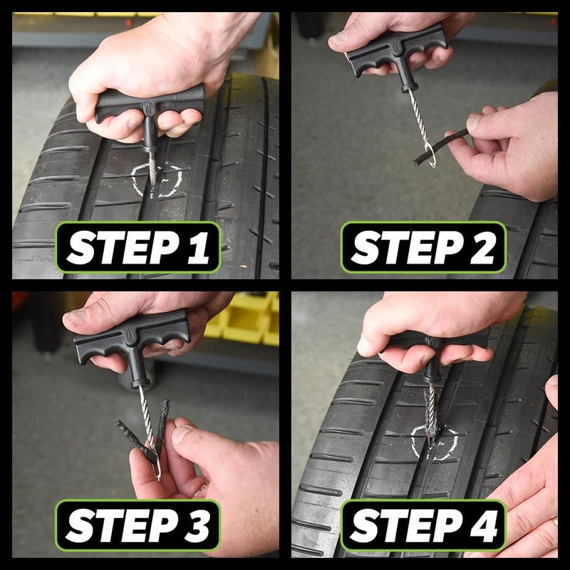 Slime 20133 Tire Repair Tackle Kit, Large, Contains Strings, Tools and Pencil Gauge, 9 Pieces - Image 4